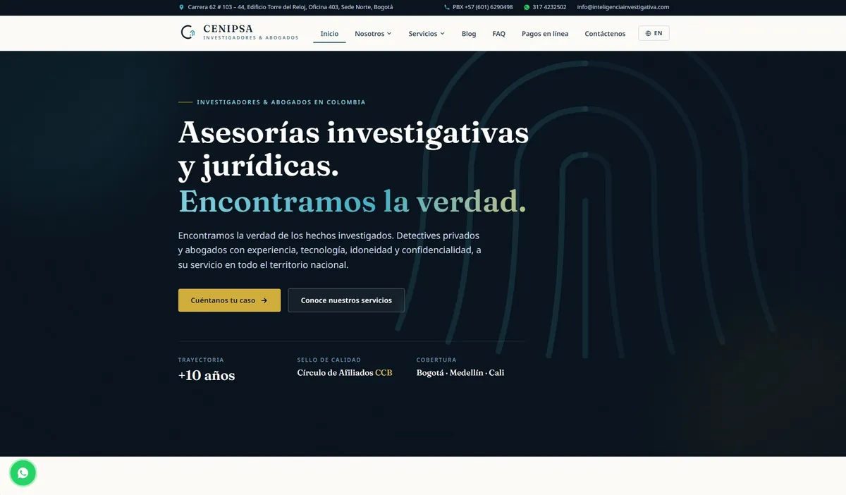 Vista del proyecto Cenipsa