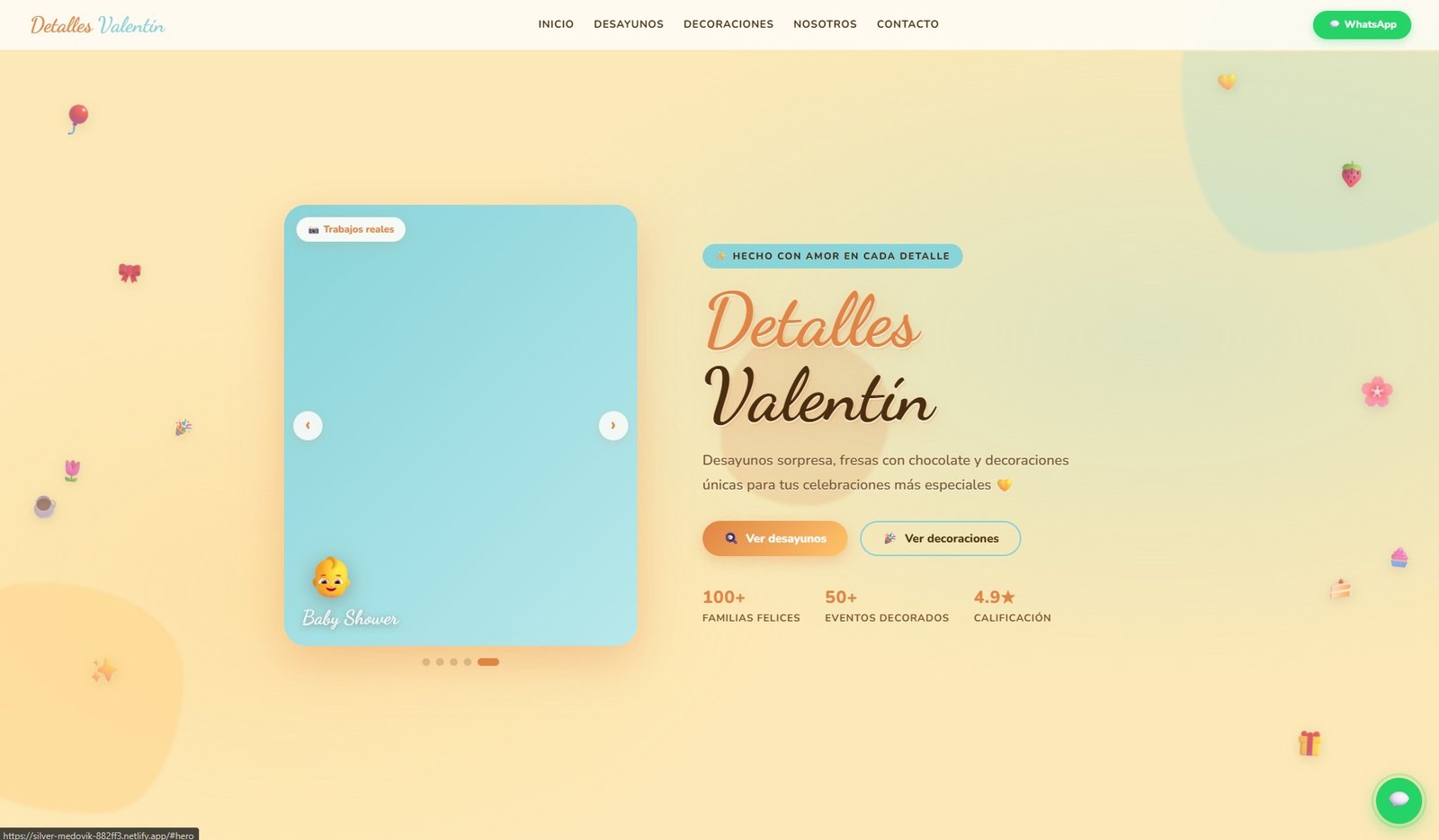 Preview of the Detalles Valentín project