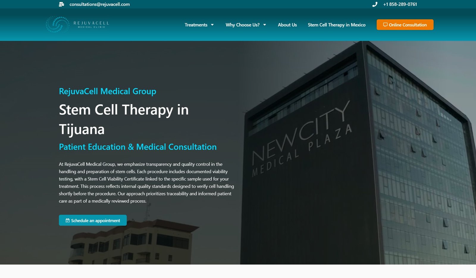Preview of the Rejuvacell Medical Group project