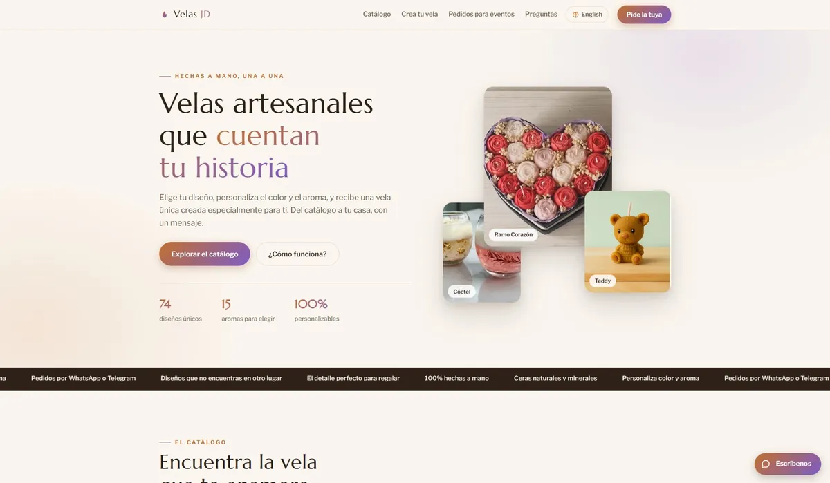 Vista del proyecto Velas JD